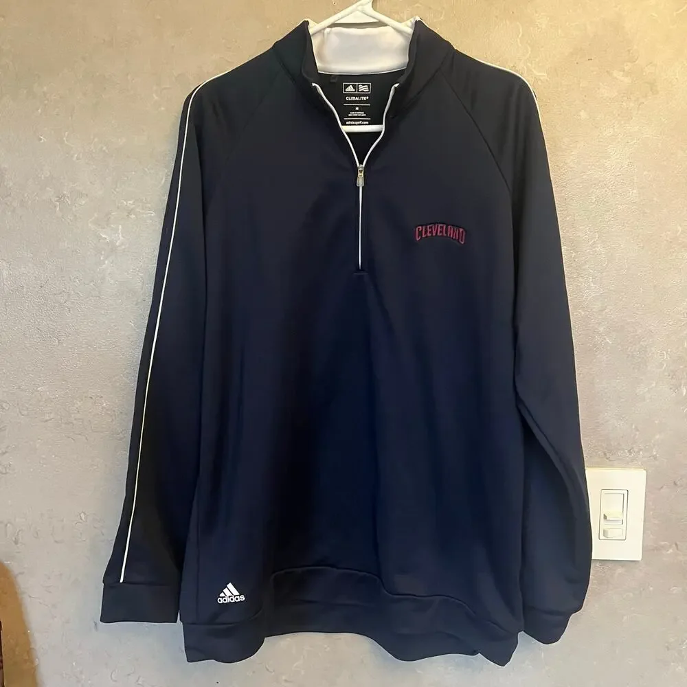 ADIDAS Climalite 🏀Cleveland Cavaliers Pullover 1/4 Zip M Navy Blue Golf - Picture 6 of 16